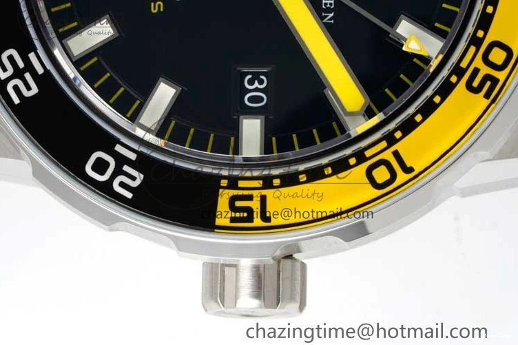 MIROTIME 0429 Bright Aquatimer Automatic SS RSF 1:1 Best Edition Black Yellow Dial on Black Rubber Strap A 7068